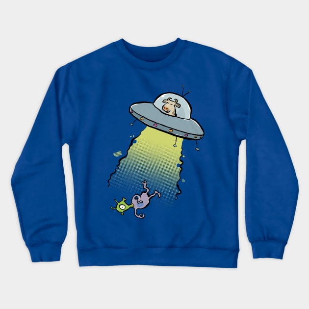 alien abduction Crewneck Sweatshirt by greendeer